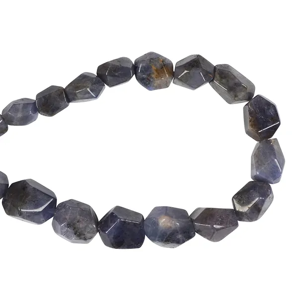 Strand of coarsely faceted nuggets, Tanzanite, 08-15 x 07-11mm (43cm) | Marco Schreier