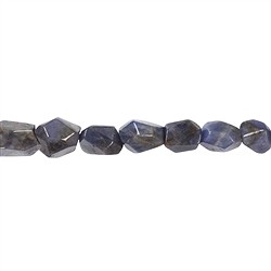 141520708120 Filo di pepite sfaccettate grossolane, tanzanite, 08-15 x 07-11 mm (43 cm) | Marco Schreier