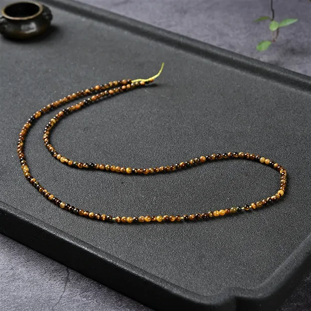 Rang de collier boules, Oeil-de-tigre, 02mm | Marco Schreier