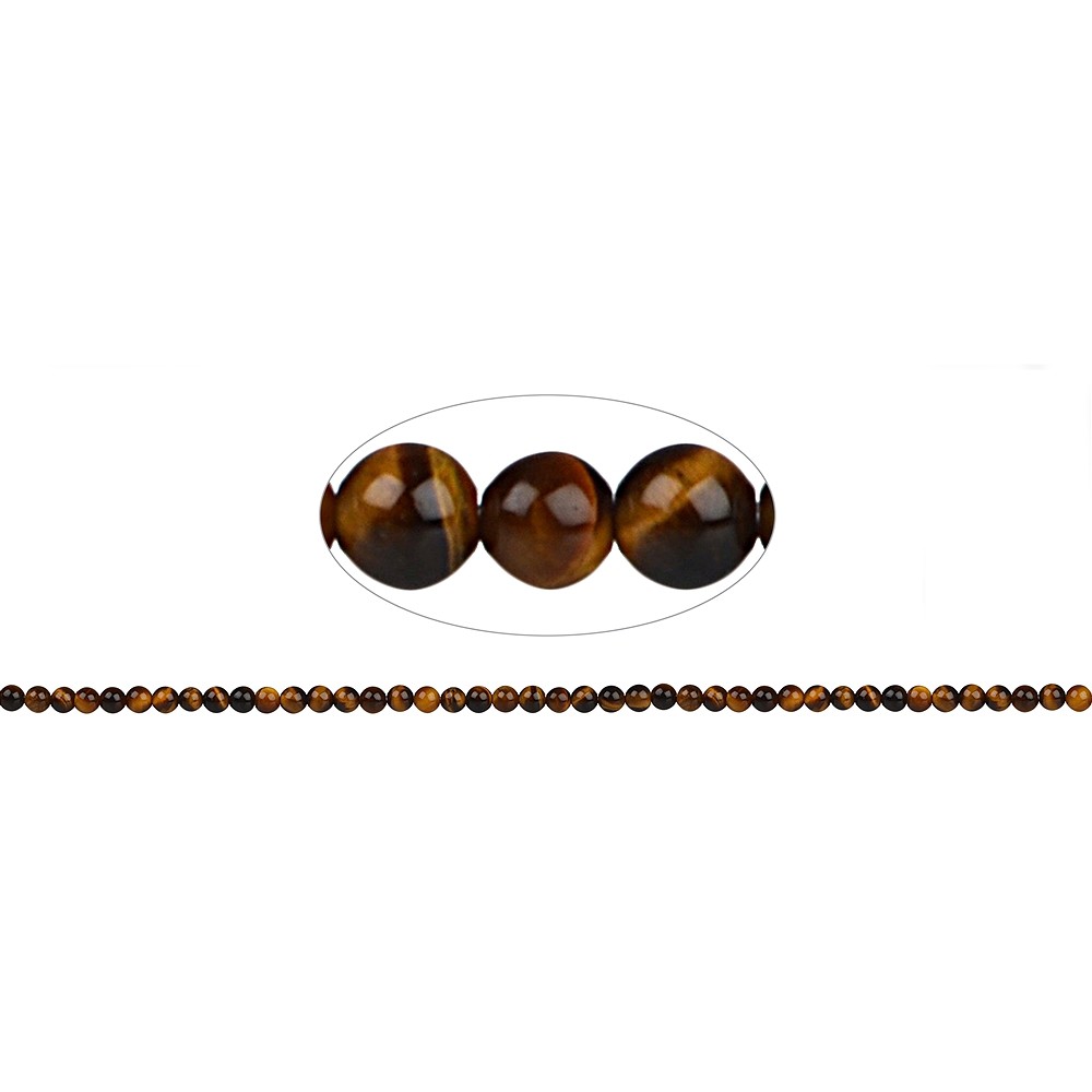 Filo di perline, Occhio di tigre, 02 mm  | grossista gemme e pietre curative