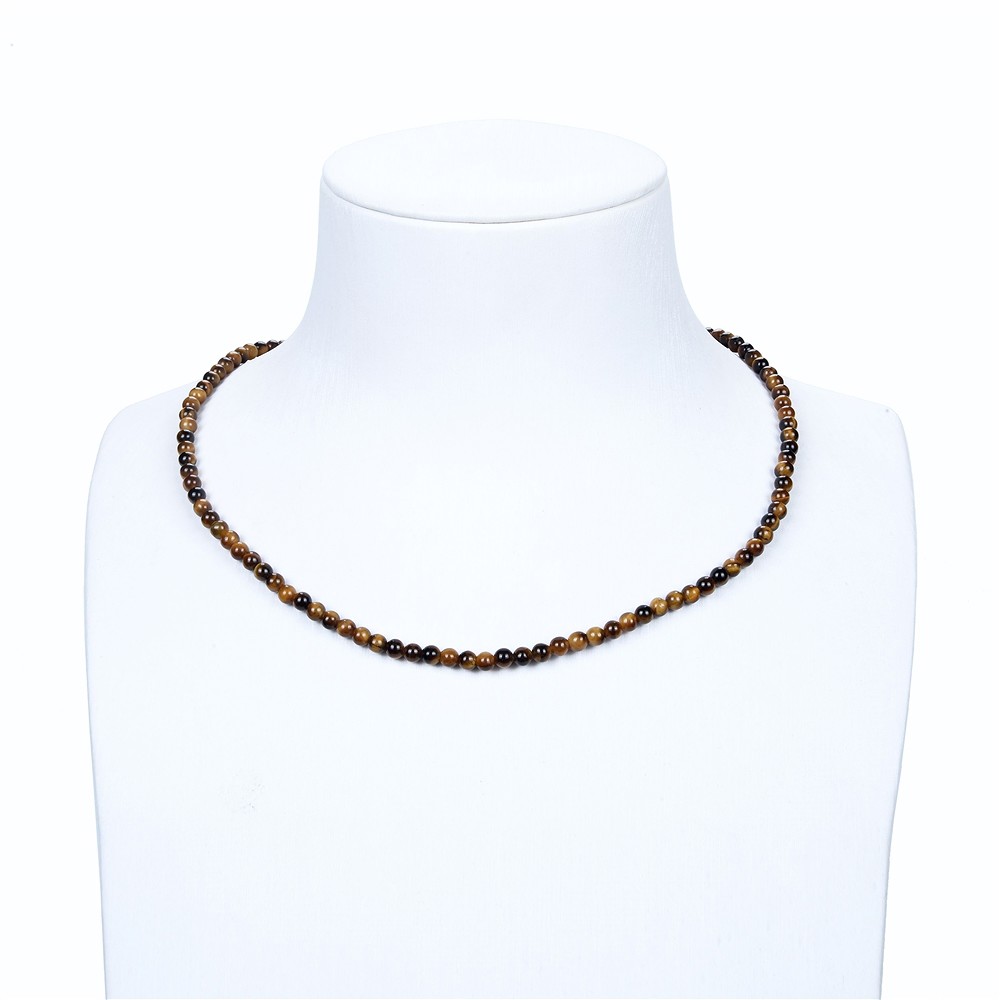 Rang de collier boules, Oeil-de-tigre, 04mm | Marco Schreier