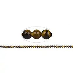 141530100320 Rang de collier boules, Oeil-de-tigre, 04mm | Marco Schreier