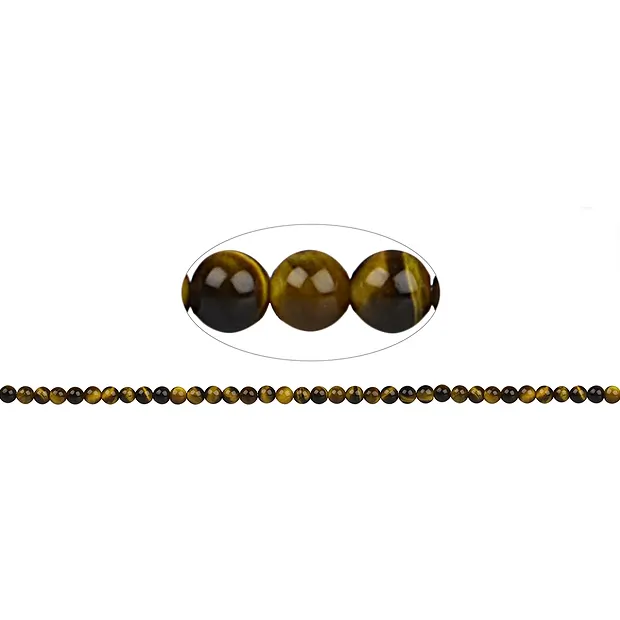 Strang Kugeln, Tigerauge, 04mm | Großhändler Edelsteine, Heilsteine & Schmuck