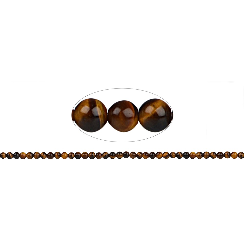 String Beads, Tiger's Eye, 06mm | wholesaler gems, healing stones & jewelry