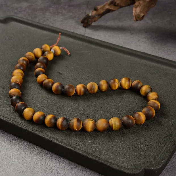 Strang Kugeln, Tigerauge, matt, 10mm | Schreier Edelsteine, Heilsteine & Schmuck