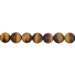 141530100914 String Beads, Tiger's Eye, matt, 10mm | wholesale gems, healing stones & jewelry