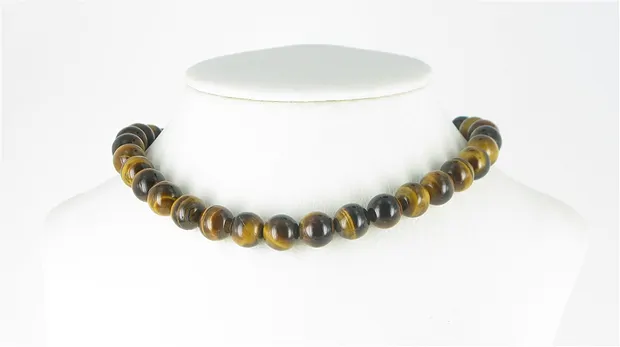 Rang de collier boules, Oeil-de-tigre, 10mm | Marco Schreier