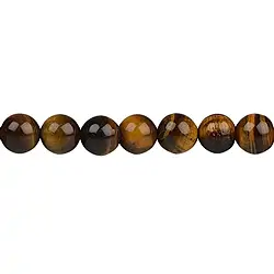 141530100920 String Beads, Tiger's Eye, 10mm | wholesaler gems, healing stones & jewelry