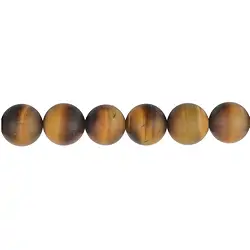 141530101014 Strang Kugeln, Tigerauge, matt, 12mm | Schreier Edelsteine, Heilsteine & Schmuck