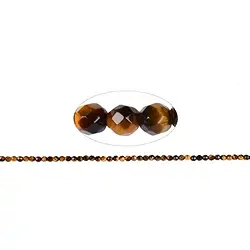 141530101620 Strang Kugeln, Tigerauge, facettiert, 04mm | GH Edelsteine, Heilsteine & Schmuck