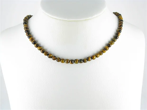 Strang Kugeln, Tigerauge, facettiert, 06mm | GH Edelsteine, Heilsteine & Schmuck