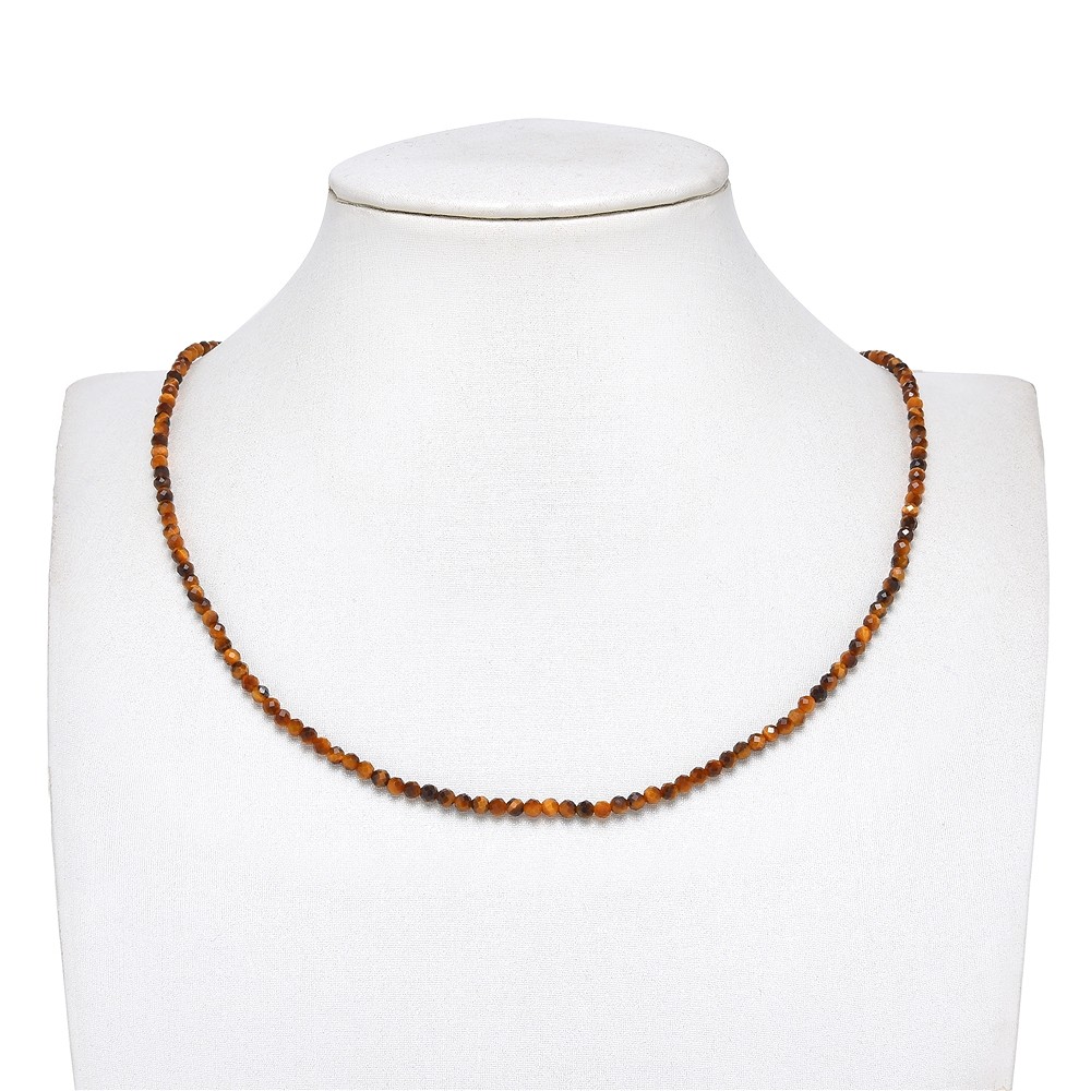 String Beads, Tiger's Eye (gold), 03mm, faceted | gems, healing stones & jewelry