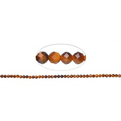 141530104825 Filo di perline, Occhio di tigre (Oro), 03 mm, sfaccettato | Marco Schreier