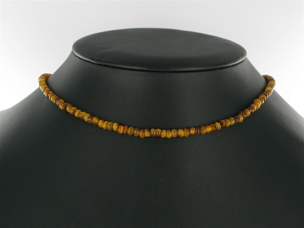 Rang de colliers Boutons, Oeil-de-tigre, 04mm | Marco Schreier