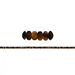 141530300120 Button strand, Tiger's Eye, 04mm | wholesaler gems, healing stones & jewelry