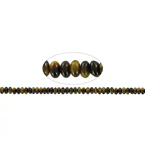 Strang Button, Tigerauge, 04 x 06mm (39cm) | GH Edelsteine, Heilsteine & Schmuck