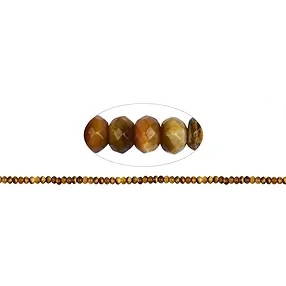 Filo di bottoni, Occhio di tigre (giallo), sfaccettato, 03 x 08 mm | Marco Schreier