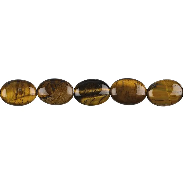 Lense strand, Tiger's Eye, 14 x 10mm | wholesaler gems, healing stones & jewelry