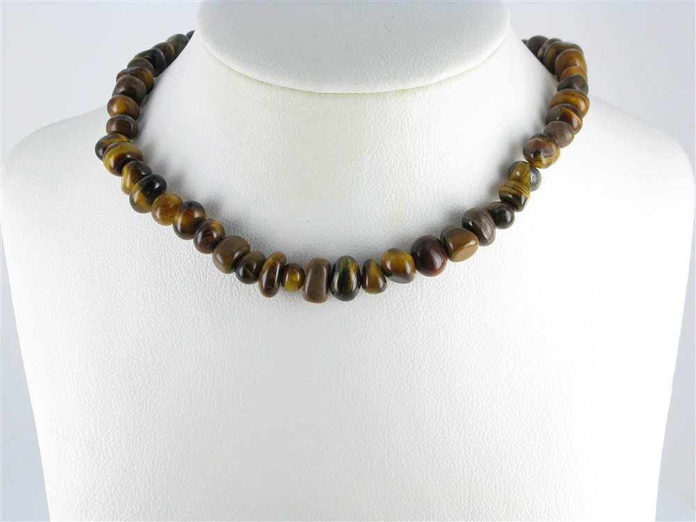 Fili di pepite &quot;Ciottoli&quot;, Occhio di tigre, 07 x 09-12 mm | Marco Schreier