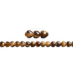 141531104020 Strang Herz, Tigerauge, 08mm, facettiert | GH Edelsteine, Heilsteine &amp; Schmuck