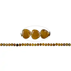 141531457320 Rangs de colliers Coeurs, Oeil-de-tigre, facetté, 06mm | Marco Schreier