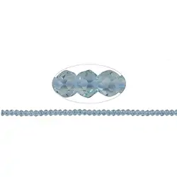 141540101620 Strang Kugeln/Button, Topas (blau), facettiert, 04mm (39cm) | Marco Schreier