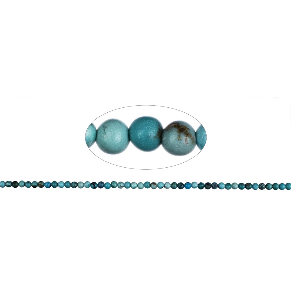 Rang de collier boules, Turquoise (stab.), 02mm | Marco Schreier