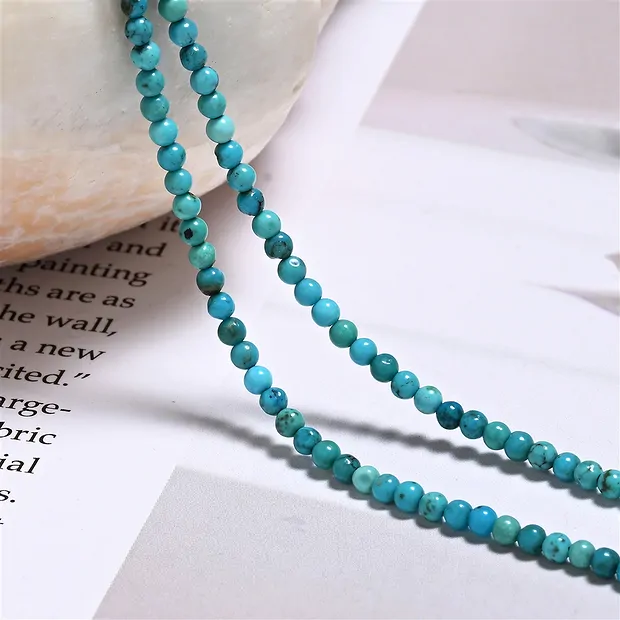 Rang de collier boules, Turquoise (stab.), 02mm (39cm) | Marco Schreier