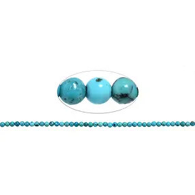 String Beads, Turquoise (stab.), 02mm (39cm) | wholesaler gems & healing stones