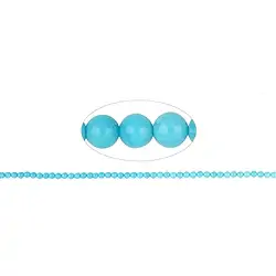141550100220 Rang de collier boules, Turquoise (stab.), 03mm | Marco Schreier
