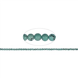 141550100320 Rang de collier boules, Turquoise (stab.), 04mm | Marco Schreier