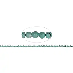 141550100320 Strang Kugeln, Türkis (stab.), 04mm | Schreier Edelsteine, Heilsteine & Schmuck