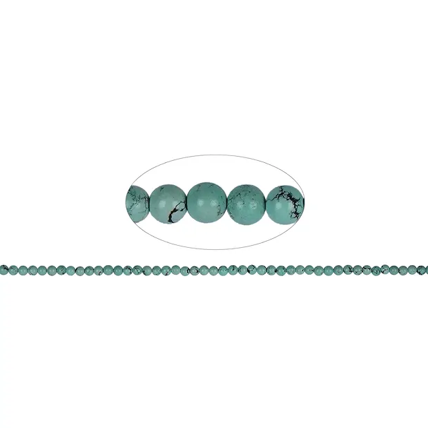 Strang Kugeln, Türkis (stab.), 04mm | Schreier Edelsteine, Heilsteine & Schmuck