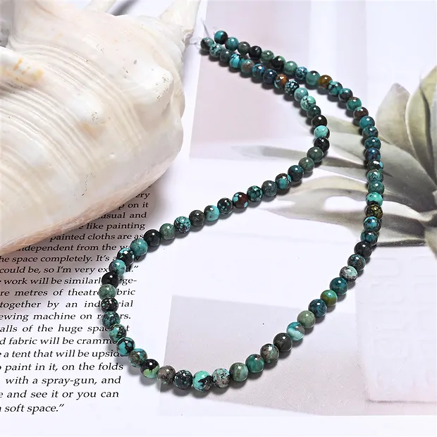 Rang de collier boules, Turquoise (stab.), 05mm | Marco Schreier