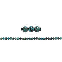 141550100420 Rang de collier boules, Turquoise (stab.), 05mm | Marco Schreier
