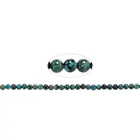Rang de collier boules, Turquoise (stab.), 05mm | Marco Schreier