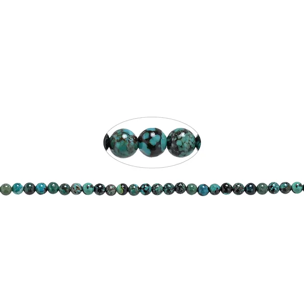 Rang de collier boules, Turquoise (stab.), 05mm | Marco Schreier