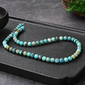 Rang de colliers boules, Turquoise (stab.), 06mm | Marco Schreier