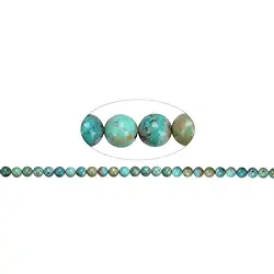 141550100520 Rang de colliers boules, Turquoise (stab.), 06mm | Marco Schreier