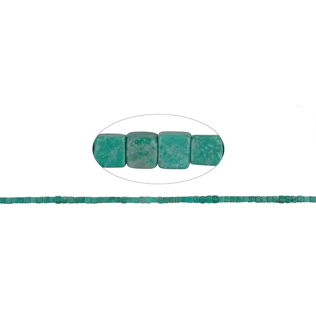 strand cube, Turquoise (stab.), 04mm | wholesaler gems, healing stones & jewelry