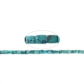 Strang Quader, Türkis (stab.), 10 x 06mm | GH Edelsteine, Heilsteine & Schmuck