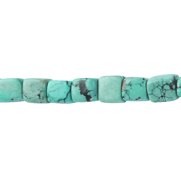 Strand of cubes, Turquoise (stab.), 10mm | wholesaler gems & healing stones