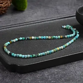 Stringed beads, Turquoise (stab.), 04mm, faceted (39cm) | Marco Schreier