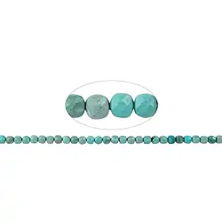 141550209220 Strand cube, Turquoise (stab.), faceted, 05mm (38cm) | Marco Schreier