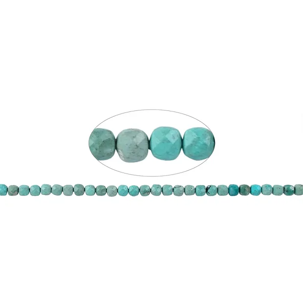 Strand cube, Turquoise (stab.), faceted, 05mm (38cm) | Marco Schreier