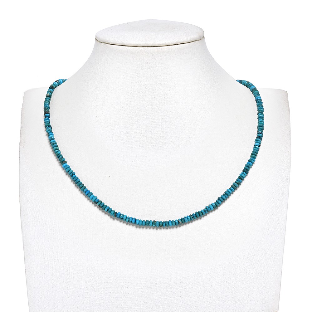 Strang Button, Türkis (stab.), 02 x 04mm, facettiert (39cm) | Marco Schreier