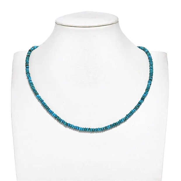 Boutons de rang, Turquoise (stab.), 02 x 04mm, facettés (39cm) | Marco Schreier