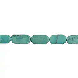 141550307820 Strand Lense flat, Turquoise (stab.), 14 x 10mm | gems, healing stones & jewelry
