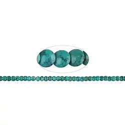 141550322020 Disc strand, Turquoise (stab.), 08mm | wholesaler gems, healing stones & jewelry
