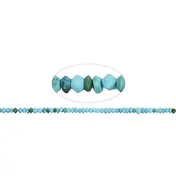 141550327411 Disc strand, Turquoise (stab.), matt, 01 x 02mm (39cm) | Marco Schreier